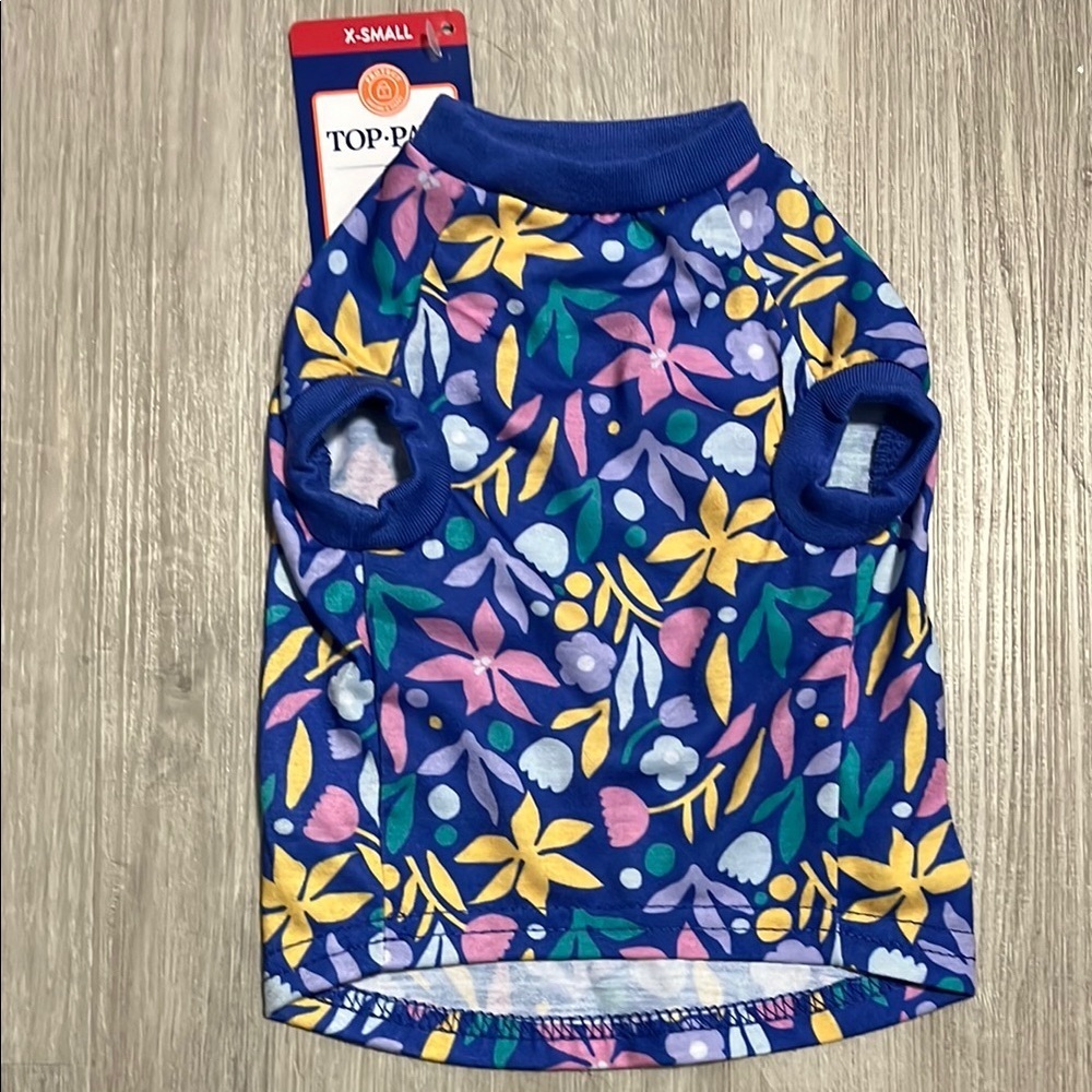 🔥HOST PICK🔥Top Paw Blue and Yellow Dog Tank Top